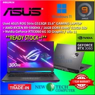 #RG392 USED ASUS ROG Gaming Laptop G513QM AMD R9 RYZEN 9-5900HX 16GBD4 512GB SSD NVIDIA RTX3060 RTX 
