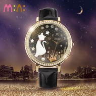 Korea Korea mn Watch Rhinestone Soft Pottery Watch Creative Unique Waterproof Belt Middle School Stu