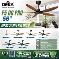 --DEKA F5DC PRO 56"  5 Blade DC Motor 20 Speeds Remote Control Ceiling Fan with Light Kipas 风扇