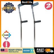 BestGila Malaysia Aluminium Walking Stick Elbow Adjustable 106-128cm Crutches Medical (2pcs)