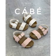 CBF760 Lovely leather strap sandal for girls Two-color sandal Pink-Beige large FORM