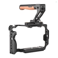 Camera Cage with Top Handle Aluminum Alloy Camera Video Cage with Dual Cold Shoe Mount Numerous 1/4 