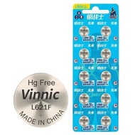Vinnic LR60 L621F สนเข็มนาฬิกาเลเซอร์ AG1 1.5V ปุ่มแบตเตอรี่ขนาดเล็ก