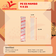 Plastik PE 4 x 23cm / 45 x 23cm / Plastik Es Mambo / Es Lilin / Plastik Sambal Ukuran 4x23 cm / 45x2