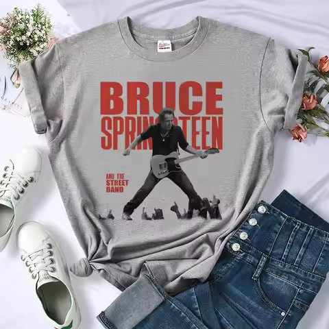 Bruce Springsteen tshirt women Japanese tshirt girl comic clothes