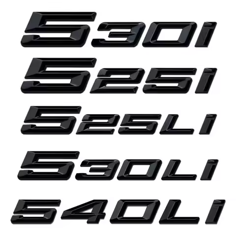 3D Car Tail Trunk Letter car sticker 525i 530i 540Li Emblem Sticker For BMW 5 Series E60 E61 F07 F10