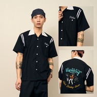 PALINI Classic Rewind เสื้อเชิ้ต Bowling Shirt Free Size ( Black/White )