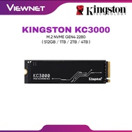 KINGSTON SSD KC3000 M.2 2280 NVME PCIE 4.0 INT SOLID STATE DRIVE (512GB / 1TB / 2TB / 4TB)