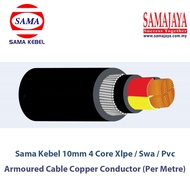 Sama Kebel 4 Core x 10mm To 25mm Xlpe / Swa / Pvc Armoured Cable Copper Conductor (Per Metre)
