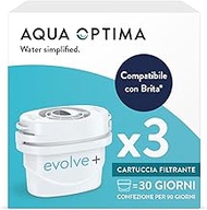 Aqua Optima Evolve+ Water Filter Cartridges 3 Pack - Fits Brita Jugs & Alternative for Maxtra Filter