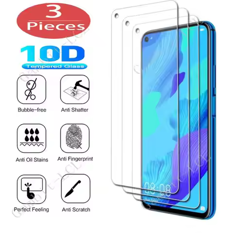 3Pcs Protection Tempered Glass For Huawei Nova 2 Plus 2S 2I 3 3I 3E 4 5T P Smart 2017 2019 2020 2021