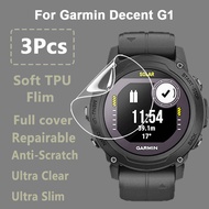 Clear Slim Screen Protector For Garmin Decent G1 Diving Smart Watch Soft TPU Repairable Hydrogel Fil