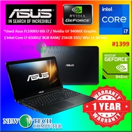 #1399 *Used Asus FL5900U Intel Core i7-6500U 8GB 256GB SSD Nvidia Geforce 940mx 3d Graphic Laptop 1 Year wararnty
