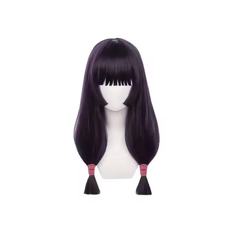Anime Cosplay Iori Utahime Wig Long Straight Double Ponytails Synthetic Hair Peluca For Frieren Fest