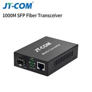 JT-COM Gigabit SFP Media Converter 1000Mbps Fiber to RJ45 Fiber Optic SFP Fiber Switch with SFP Modu
