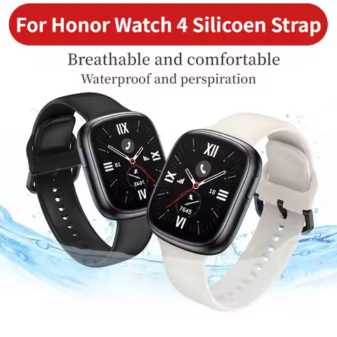 Sports Official Silicone Strap For Honor Watch 4 Smart Watch Replacement Wristband Correa For Huawei