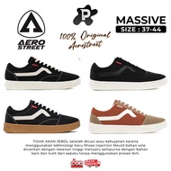 Aerostreet 37-44 Massive 2.0 Low Black/White / Black/Black / Black/Gum / Merah Bata Coklat - Sepatu 