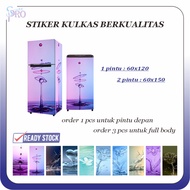 Premium Glossy Vinyl Refrigerator Stickers 1 Door and 2 Doors Geometric Motif 6