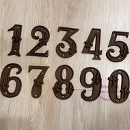 [HOME] Distressed Iron Art House Number 8x12cm Industrial Style Cast Plate 0123456789 British Americ
