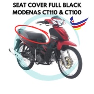 SEAT COVER MOTOR FULL BLACK SARUNG SEAT MOTOR MODENAS CT100 CT 100 CT110 CT 110