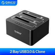 ORICO SATA to USB 3.0 Multi Hard Drive Docking Station with Offline Clone 2 Bay HDD Docking Station for 2.5/3.5 inch HDD SSD