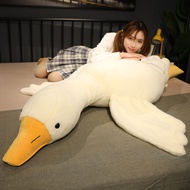 Bantal Angsa Putih Besar, Boneka Angsa Besar, Haiwan Boneka untuk Tidur di Antara Kaki di Atas Katil