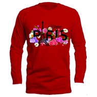 RED LONG PARIS T SHIRT