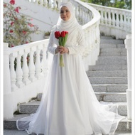 gaun pengantin muslimah gaun akad walimah wedding dress muslimah