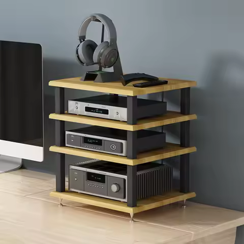 3 layer & 4 layer Desktop small rack audio rack power amplifier cabinet headphone amplifier amp prin