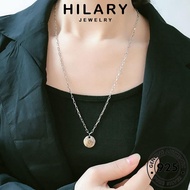 HILARY JEWELRY Smiley Retro 純銀項鏈 925 Leher Rantai Women Perempuan Silver Necklace Korean Original Perak Sterling Accessories Chain For Pendant N266