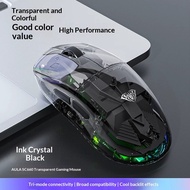 AULA | AULA SC660 Tri Mode Transparent Wireless Gaming Mouse 2.4G Bluetooth RGB Backlit Ergonomic Fo