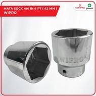 MATA Wipro Chrome Shock Wrench Eye Sok Socket 3/4 inch 6PT Facet 6 42 mm 42mm