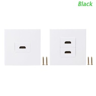 BLACK 86 Type Wall Panel Socket HDMI-compatible High Definition Digital TV Network