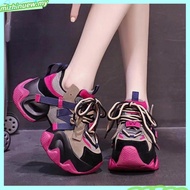 Inner height-increasing women's shoes dad shoes women's 2024 th内增高女鞋老爹鞋女款2024厚底小个子运动休闲鞋7cm10.19