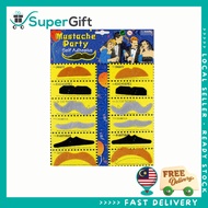 12 in 1 Colors Fake Mustache and Beard Misai Palsu