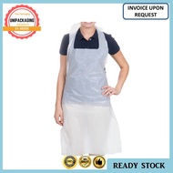 Apron Disposable Plastic Apron (White) 20pcs / White Plastic Apron