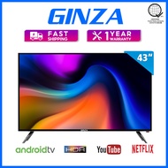 GINZA 43 inch Smart TV Flat Screen LED TV Android FHD