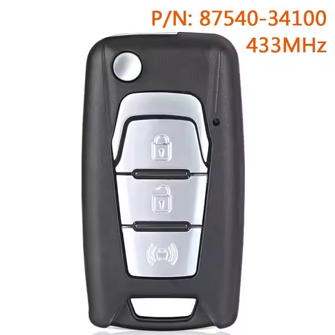 KEYECU P/N: 87540-34100 Remote Key Fob for SsangYong Korando New Actyon C200 433MHz 4D70 Chip 3 Butt