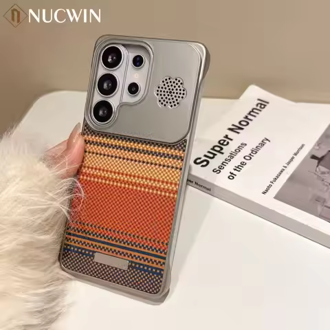 Luxury Leather Magnetic PC Case For Samsung Galaxy S26 S25 S24 Ultra Plus S23 S22 Ultra A55 A56 A37 