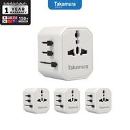 TAKAMURA Universal Adapter หัวแปลงปลั๊กไฟ 12W4 ชิ้น รับประกัน 1 ปี