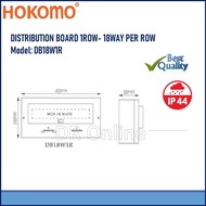 HOKOMO DISTRIBUTION BOARD DB BOARD  1ROW ~ 18WAY PER ROW DB18W1R