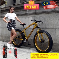Basikal Fatbike Ready Stock Mountain Fat Bike Bicycle Free Gift