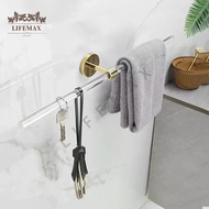[SG Seller] Towel rack gold towel rack rack rack bathroom rack wall rack bathroom storage rack