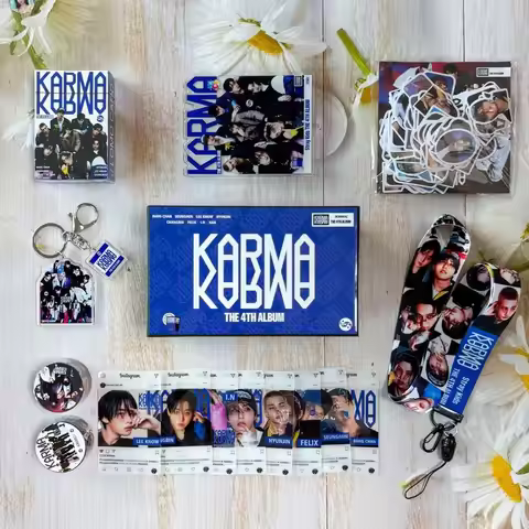 Skzoo Stray Kids Fan Gift Box with Karma Album Keychain Stickers And Peripheral Set Featuring Felix 
