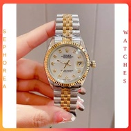 Stock baru【Datejust】 Rolex Jam tangan perempuan original 100% Automatik /Automatic women's Watch 32m