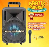 TERLARISS Speaker Bluetooth Karaoke Ukuran Besar Full Bass Subwofers Salon Aktif Jumbo Portable