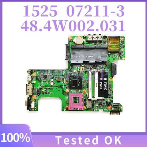 48.4W002.031 For Dell inspiron 1525 Laptop Motherboard CN-0PT113 0PT113 PT113 Main boar 07211-3 0721