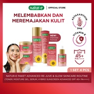 [New Launching] Natur-E Advanced Re-Juve & Glow Skincare Routine 1 set of 4 pcs - Moisturizes and Re