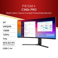 PRISM+ C340c PRO | 34" UWQHD ultrawide 120Hz Curved Monitor