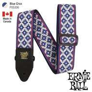 ERNIE BALL® P05336 Blue Crux Jacquard Strap สายสะพายกีตาร์ 3in1 ลวดลายศิลปะ สำหรับกีตาร์โปร่ง/กีตาร์